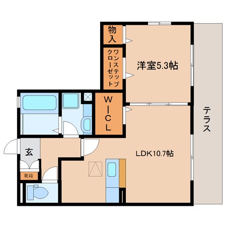 静岡駅 バス20分  中島上公民館前下車：停歩4分 1階の物件間取画像